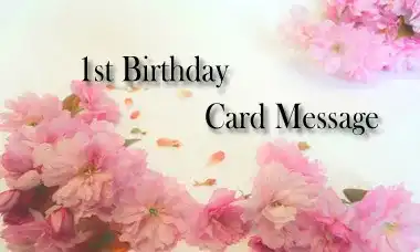 1st Birthday Card Message