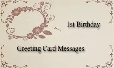 1st Birthday Greeting Card Messages