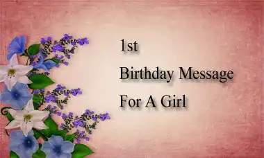 1st Birthday Message For A Girl
