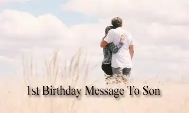 1st Birthday Message To Son